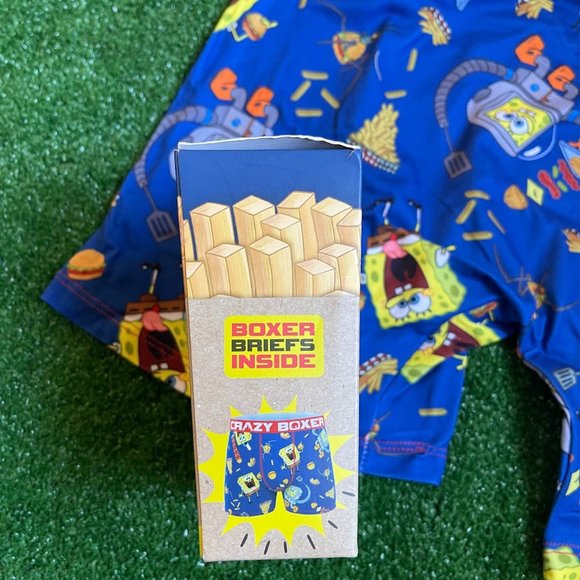 Crazy Boxer Men's SpongeBob SquarePants Burgers Boxer Briefs in Fry Box L NEW - Picture 10 of 14